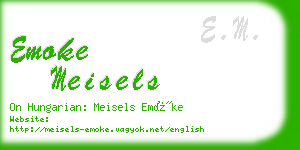 emoke meisels business card